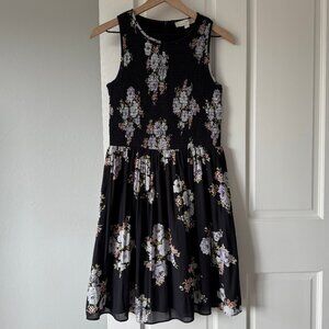 Floral Smocked Flare Dress